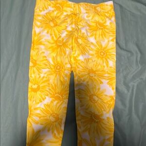 Carter's Yellow and White Tropical Print Leggings